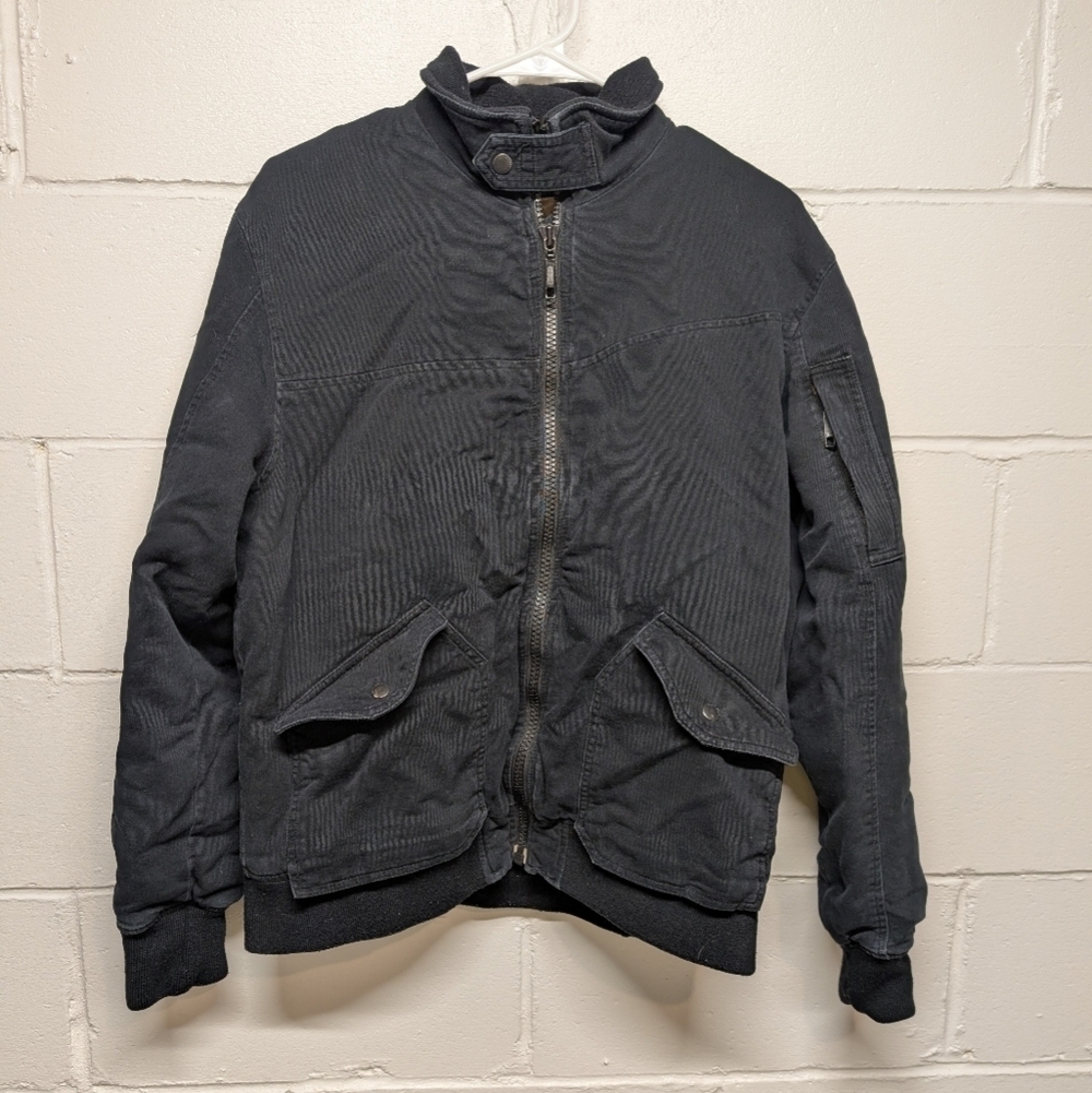 Volcom Women's Black Sherpa Lined Bomber Jacket Size Medium or 6